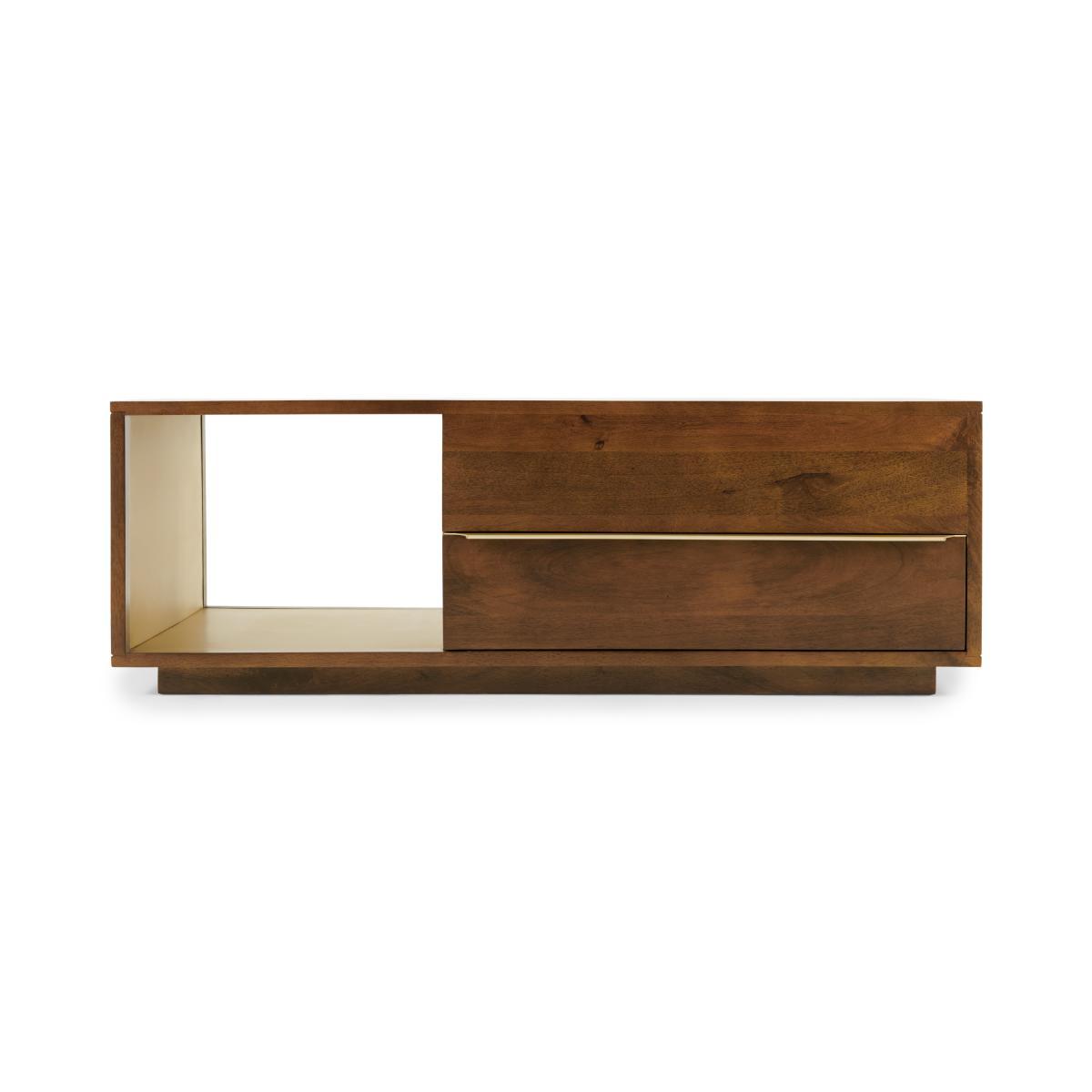 Anderson Coffee Table, Mango Wood & Brass – image 2