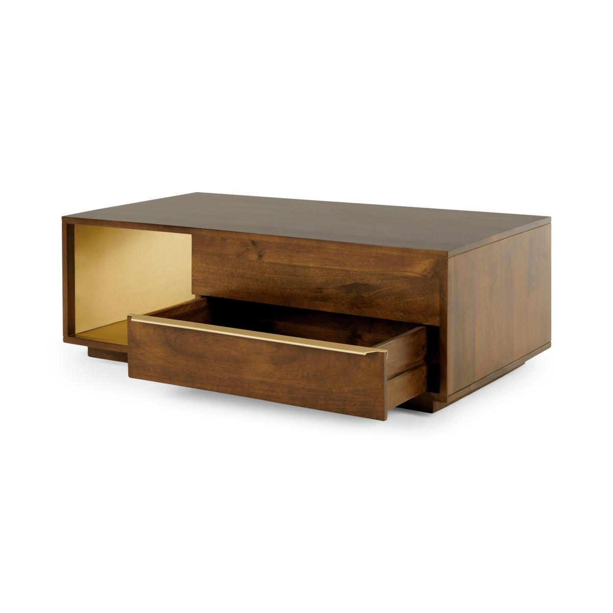 Anderson Coffee Table, Mango Wood & Brass – image 6