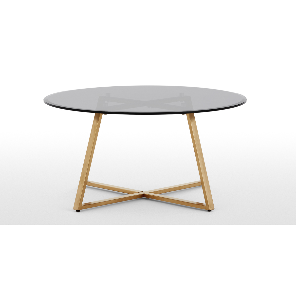 Haku Coffee Table, Brass and Smoked Glass – image 4