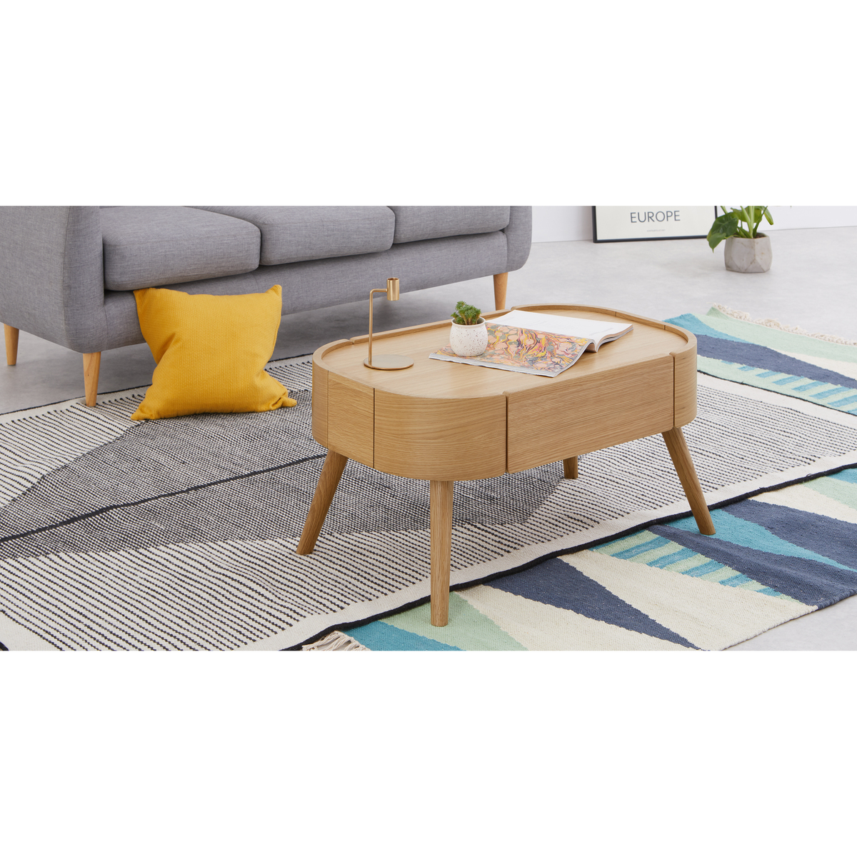 Ada Coffee Table, Oak – image 3