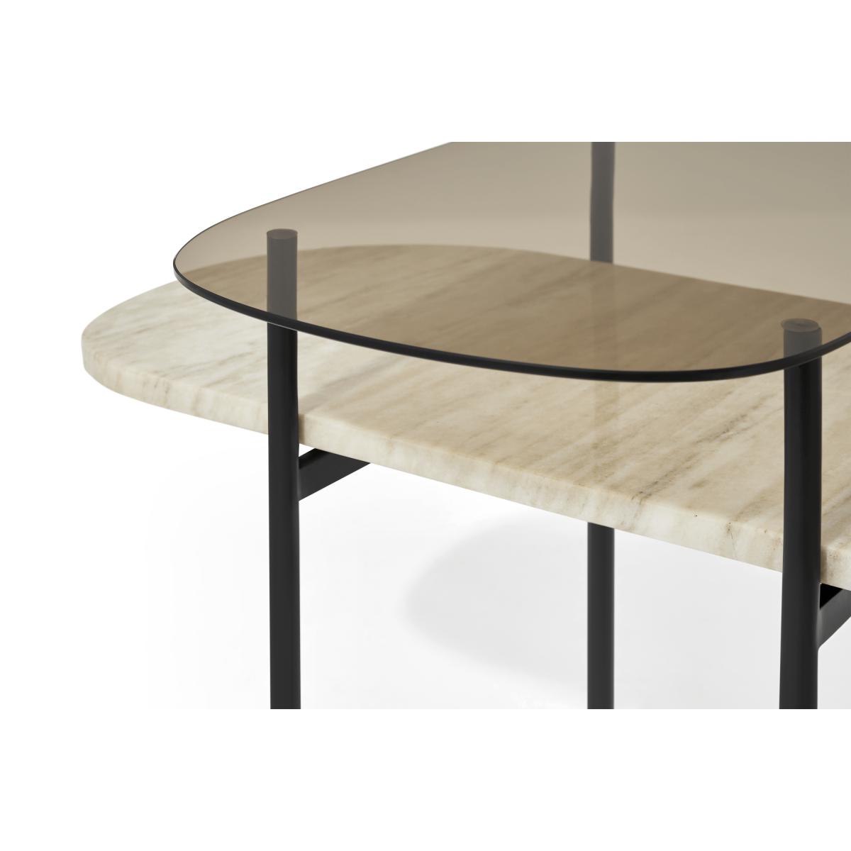 Tiziana Nesting Coffee Table, Caramel Marble & Amber Glass – image 6