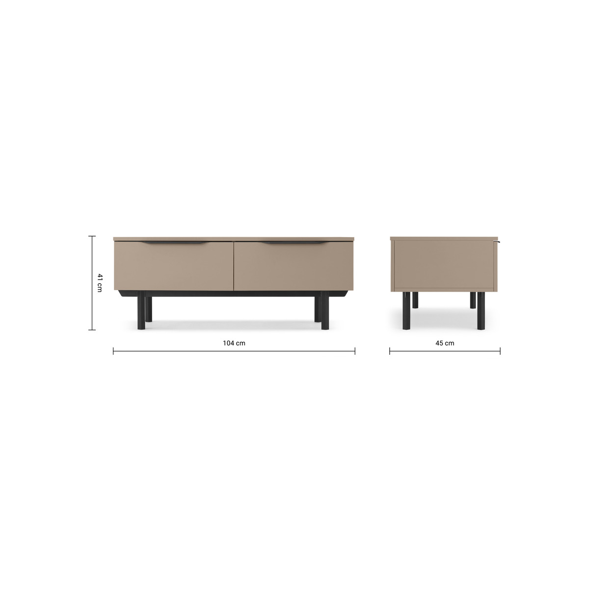 Damien Coffee Table, Cappuccino & Black – image 8
