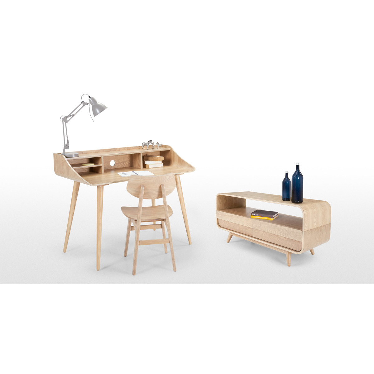 Esme Coffee Table With Two Drawers, Ash – image 3