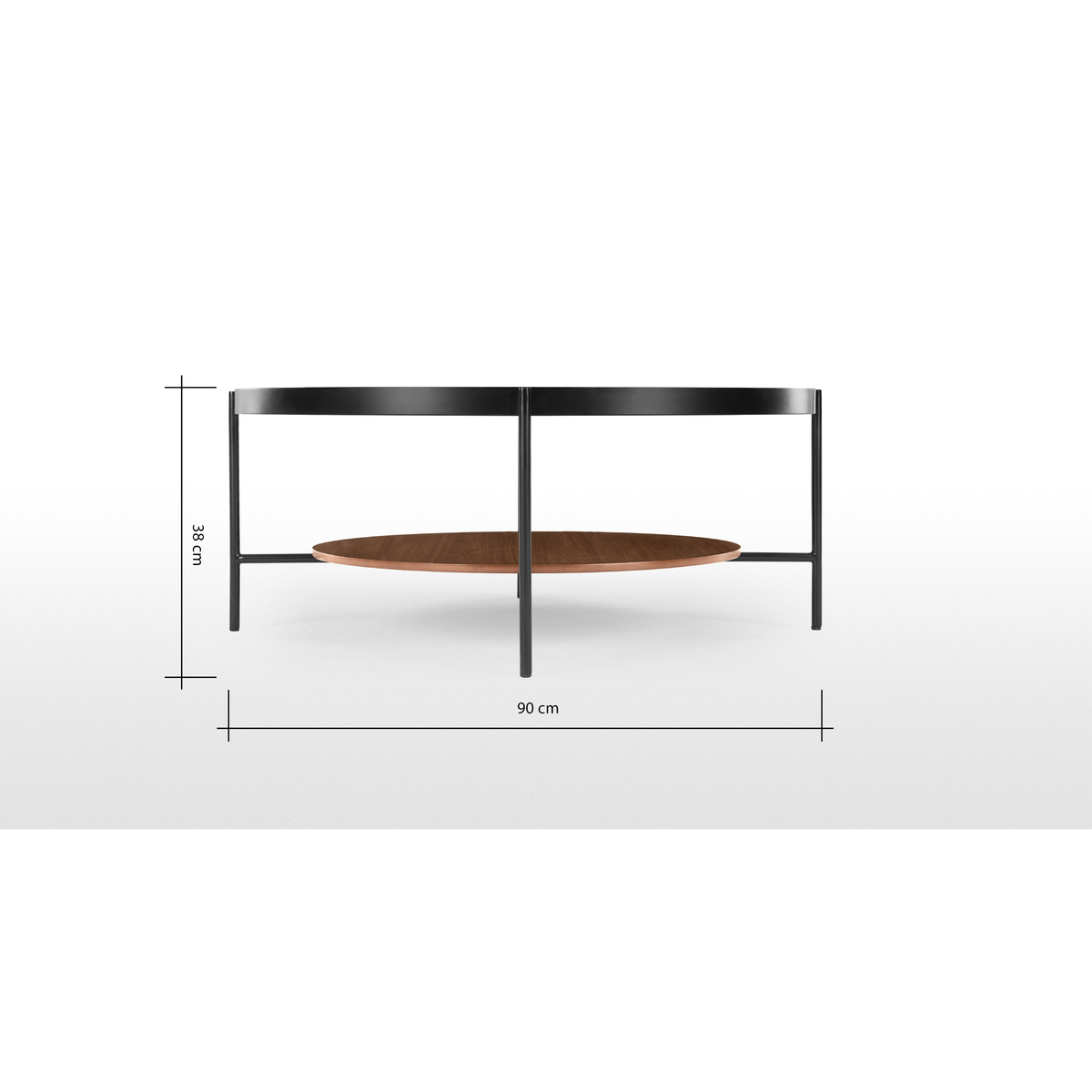 Kameko Coffee Table, Walnut and Glass – image 6