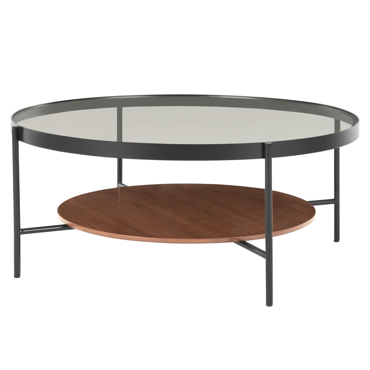 Kameko Coffee Table, Walnut and Glass – image 7