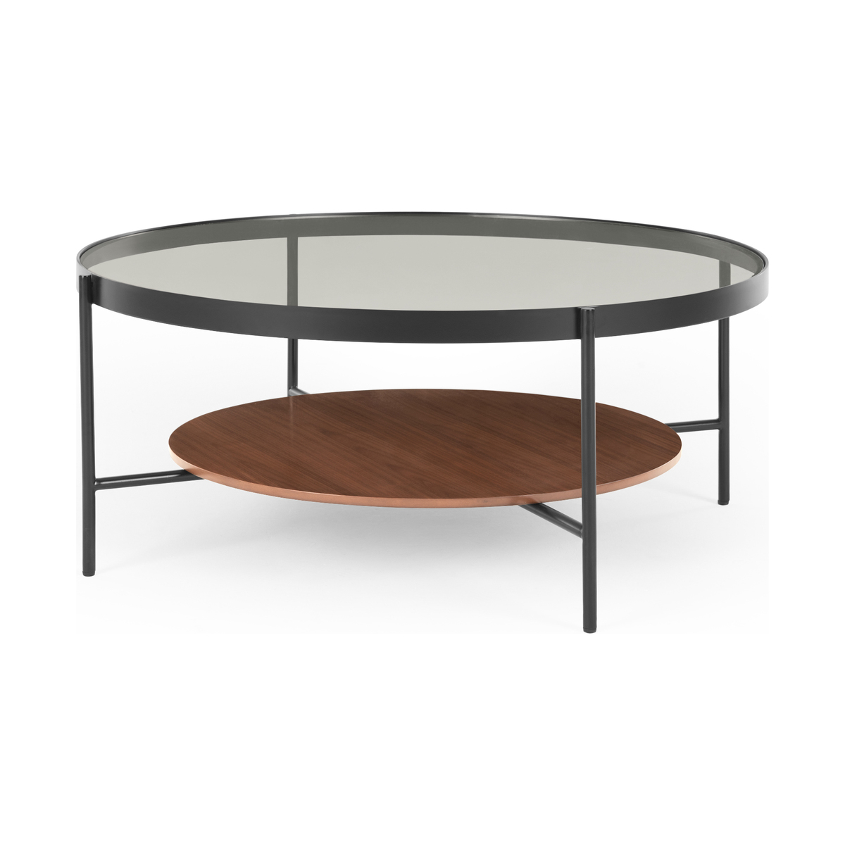 Kameko Coffee Table, Walnut and Glass – image 1