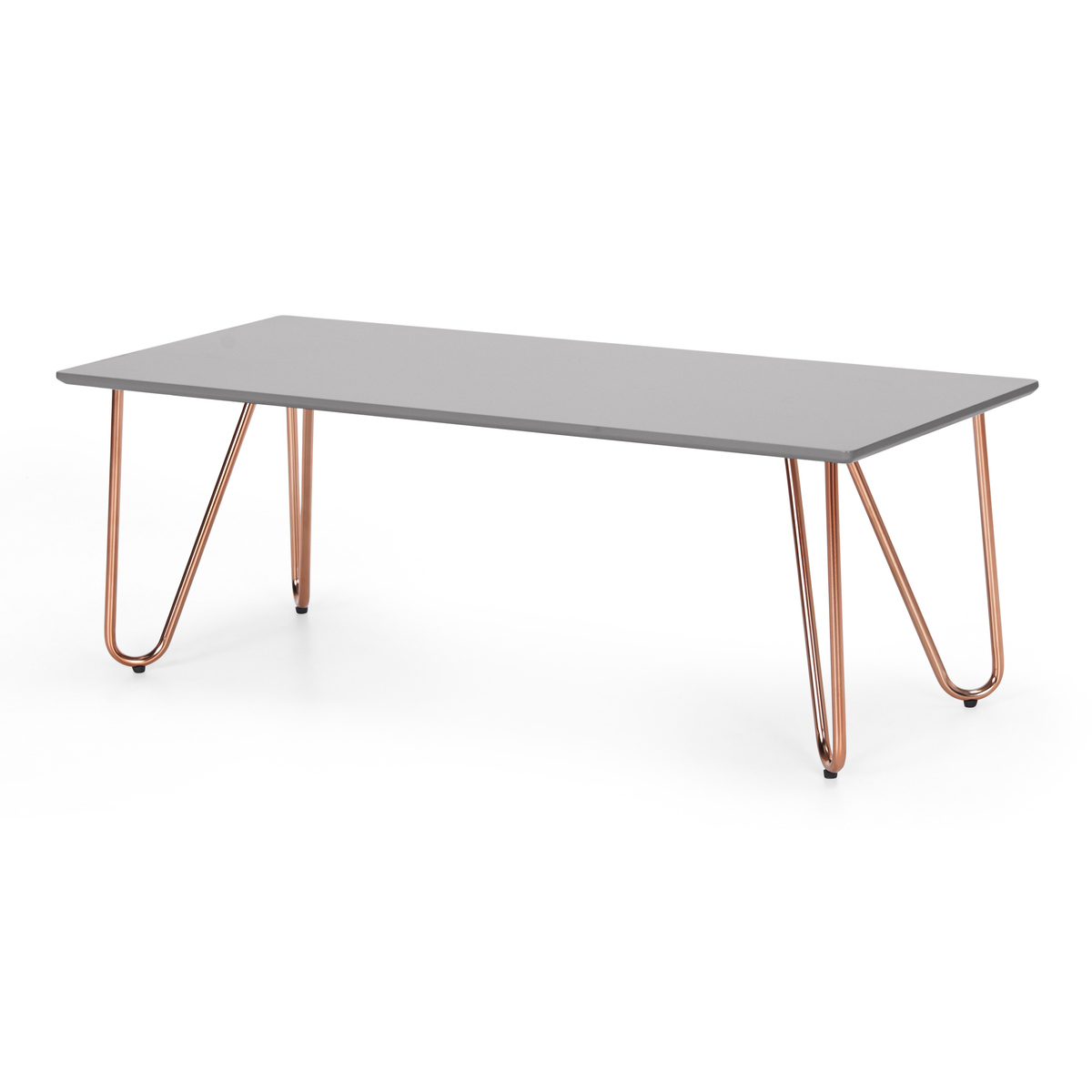 Eibar Rectangular Coffee Table, Grey and Copper – image 9
