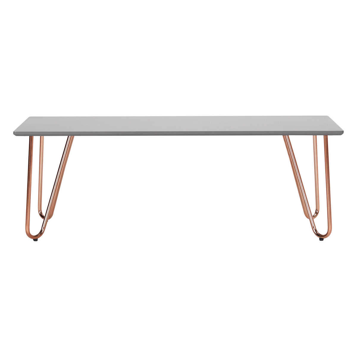 Eibar Rectangular Coffee Table, Grey and Copper – image 2