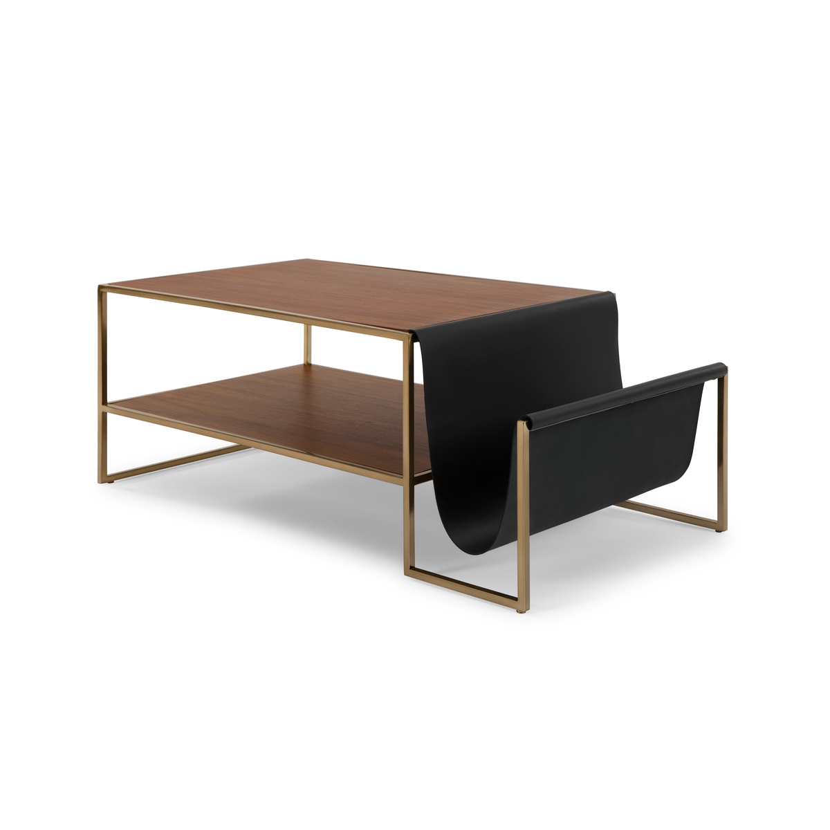 Finn Coffee Table, Leather and Walnut – image 6