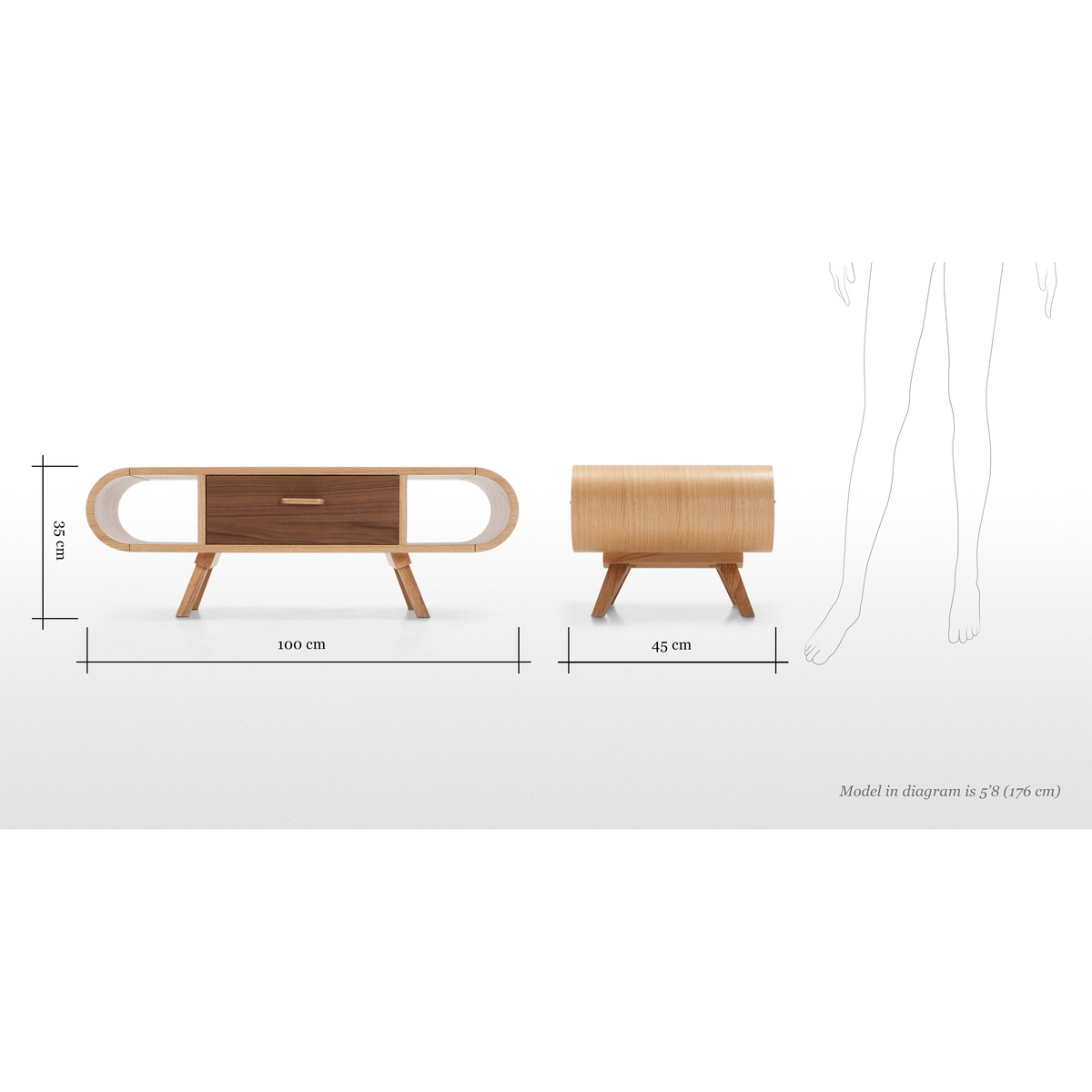 Fonteyn Coffee Table, Oak and Walnut – image 11