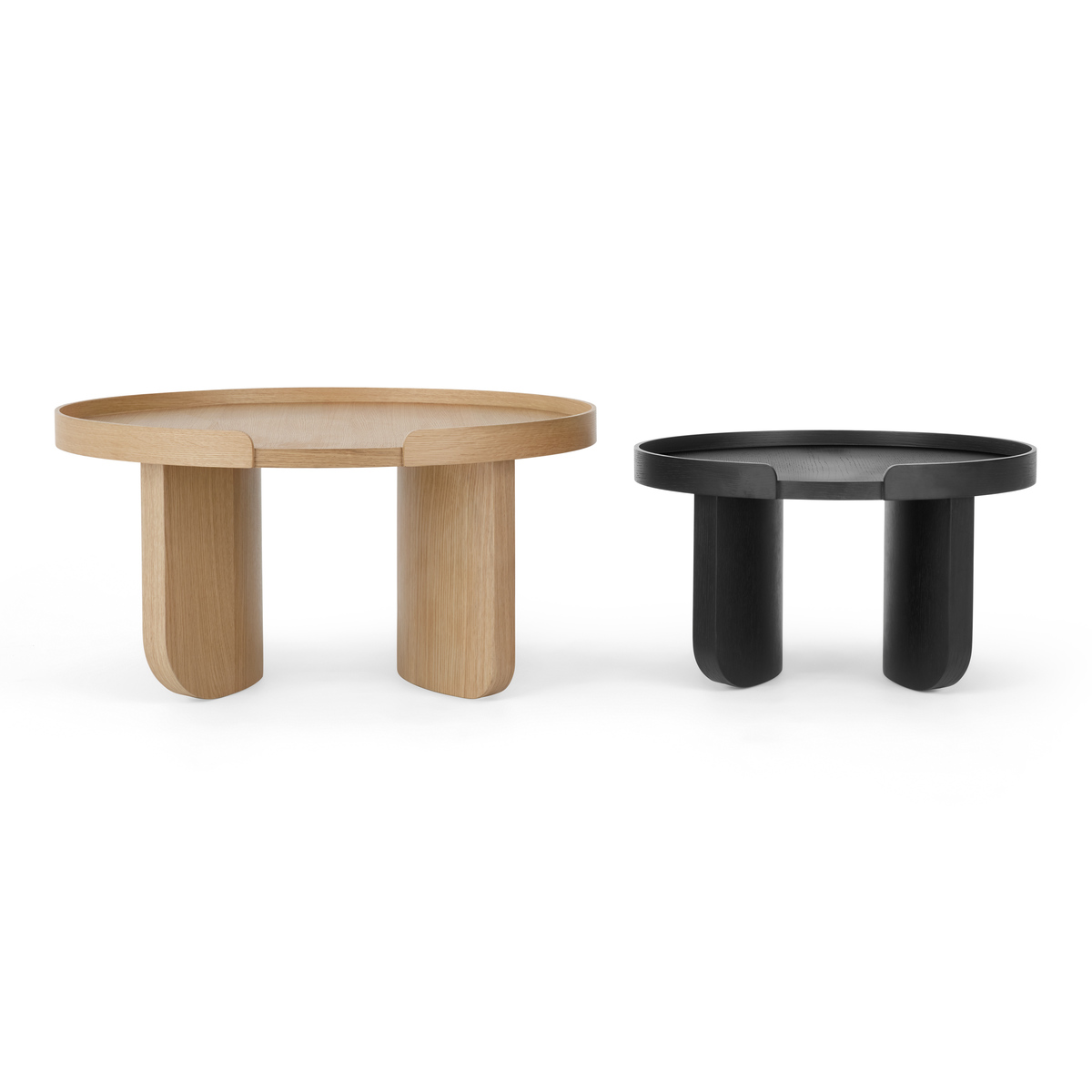Kulma Nesting Coffee table, Black Stained and Natural Oak – image 2