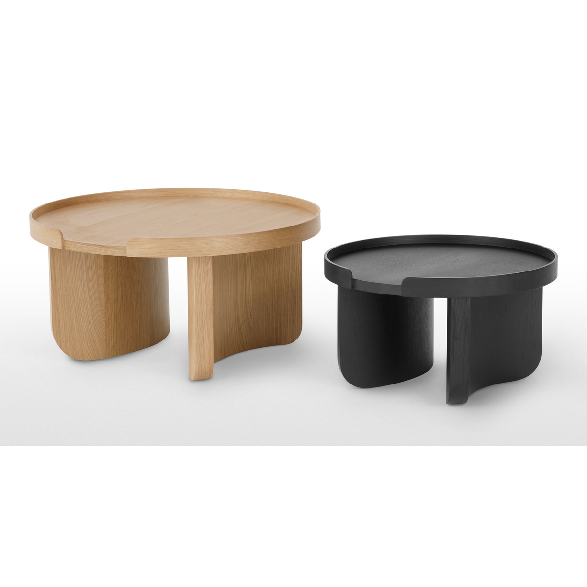 Kulma Nesting Coffee table, Black Stained and Natural Oak – image 5