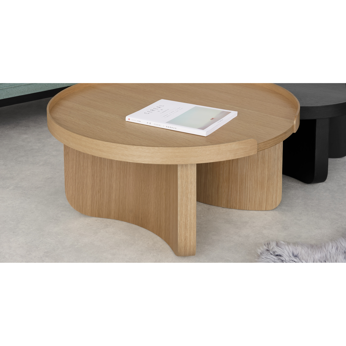 Kulma Nesting Coffee table, Black Stained and Natural Oak – image 6