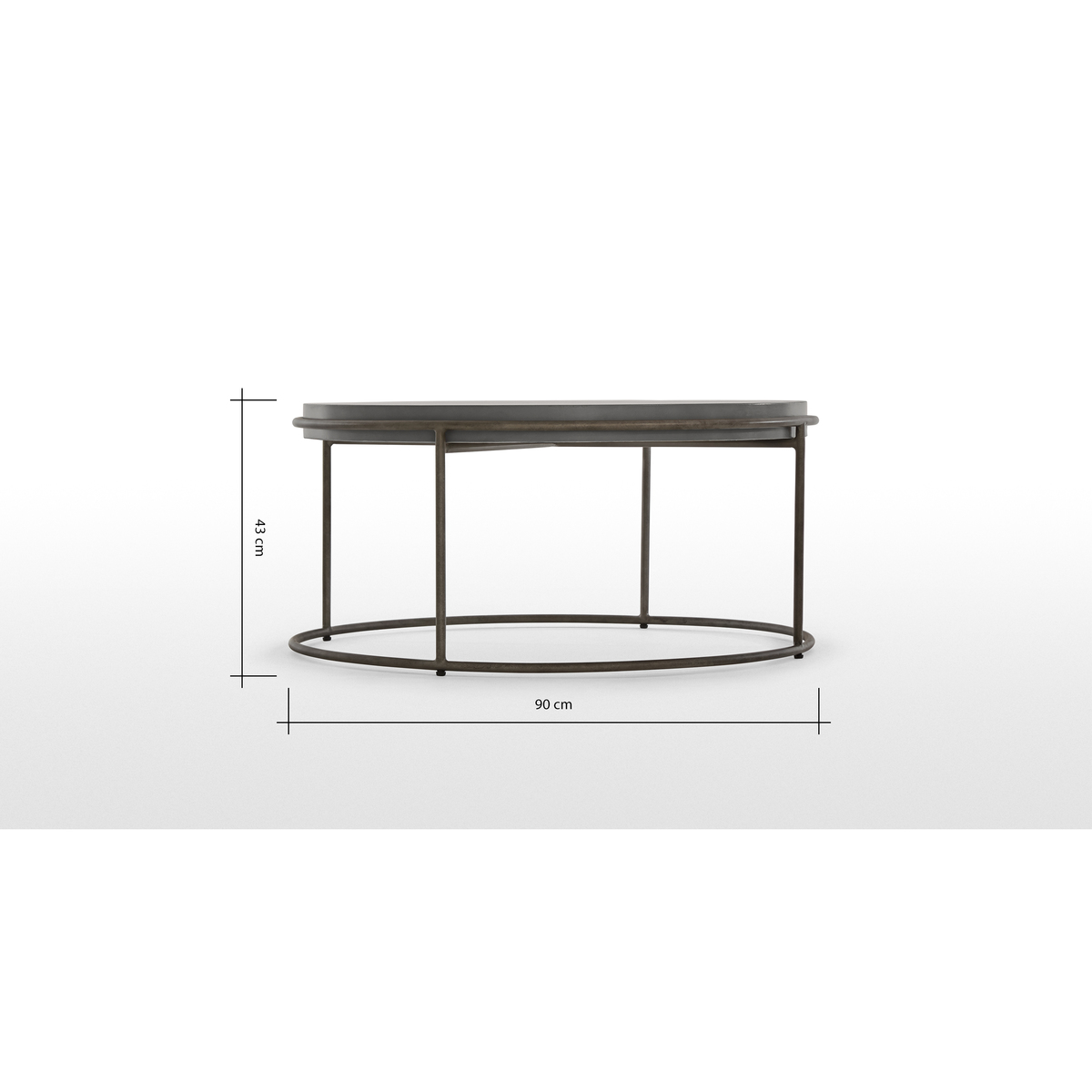 Zurn Round Coffee Table, Concrete – image 7