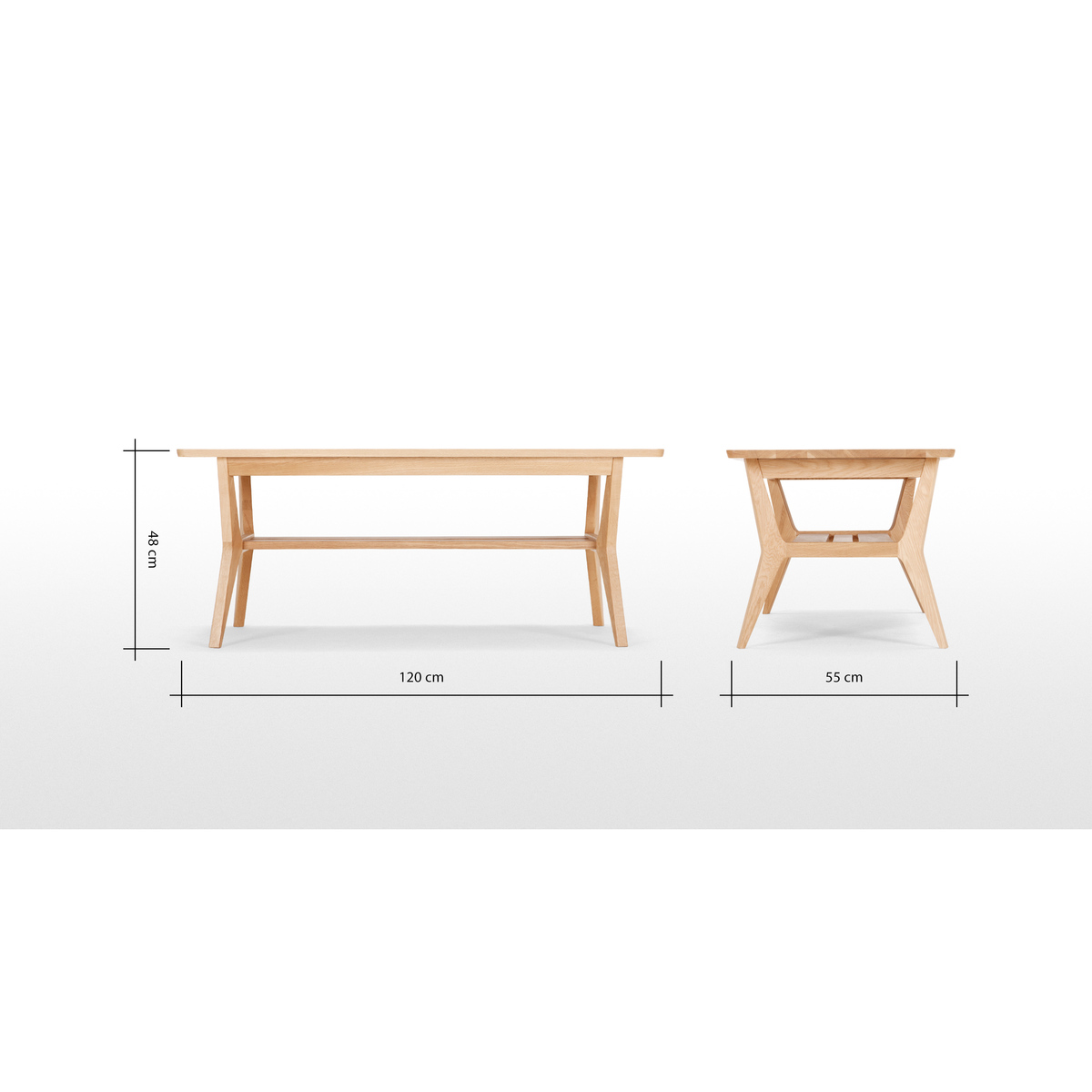 Jenson Coffee Table, Solid Oak – image 7