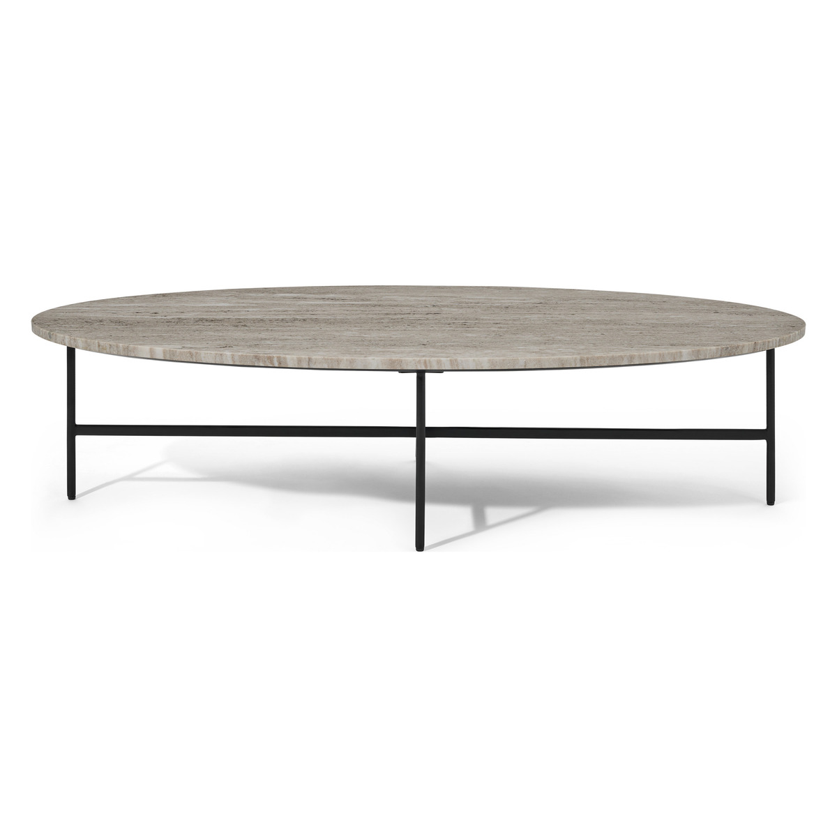 Tiziana Large Oval Coffee Table, Caramel Marble – image 2