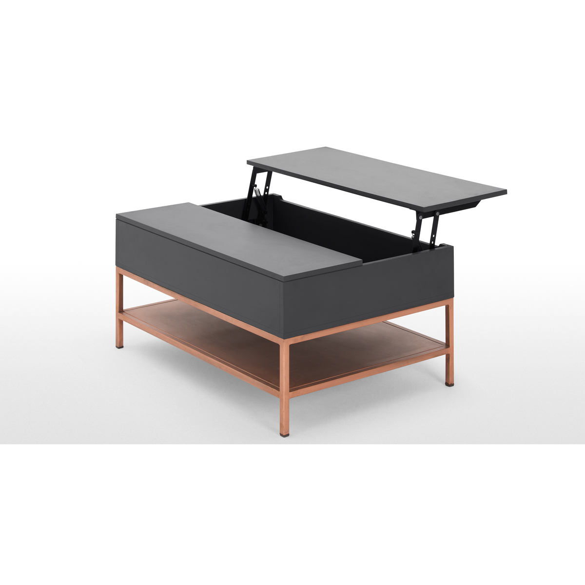 Lomond Lift Top Coffee Table with Storage, Grey and Copper – image 6