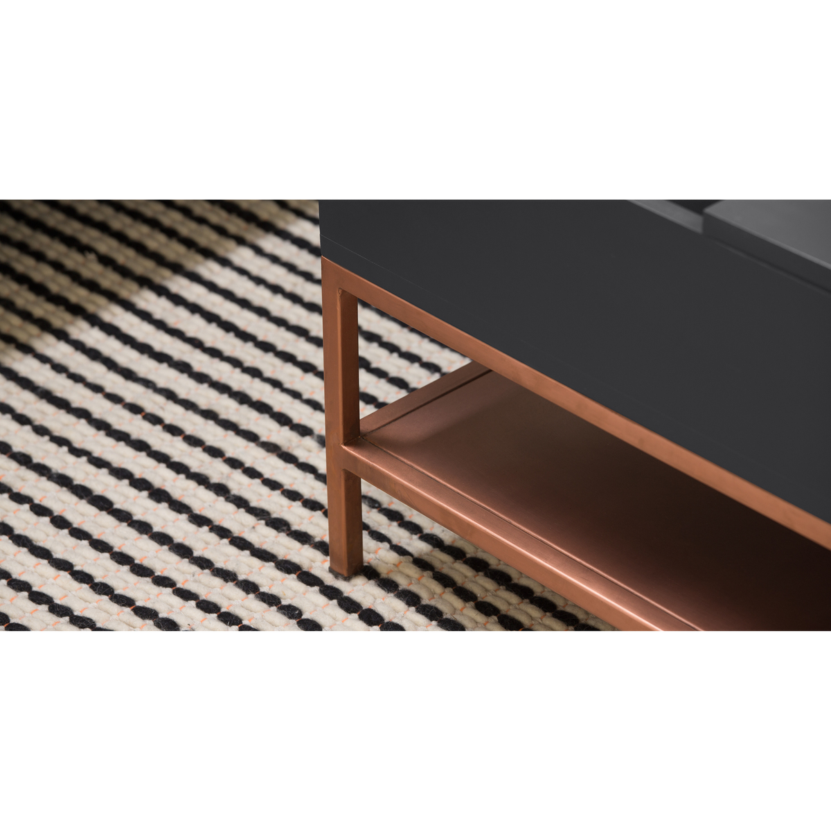 Lomond Lift Top Coffee Table with Storage, Grey and Copper – image 8