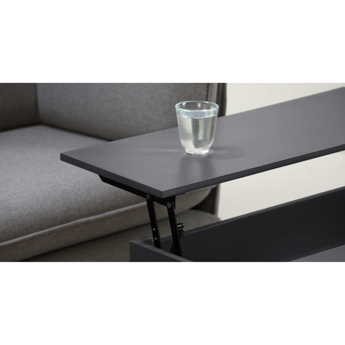 Lomond Lift Top Coffee Table with Storage, Grey and Copper – image 9