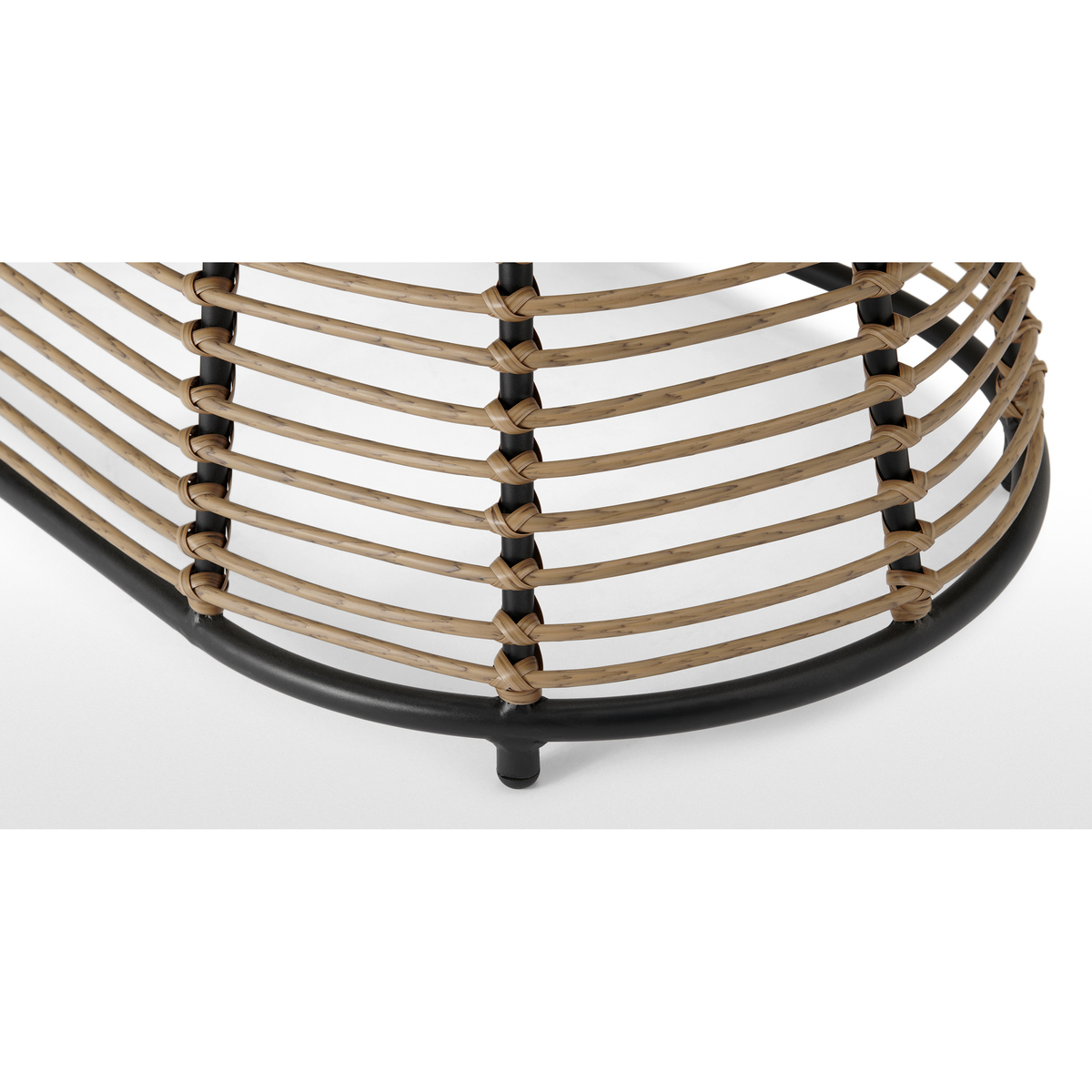 Swara Garden Coffee Table, Natural Polyrattan and Glass – image 6
