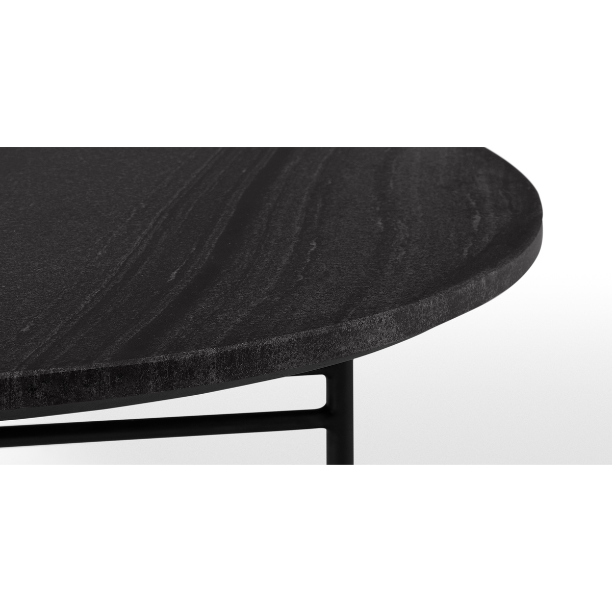 Ailish Round Coffee table, Black Marble – image 5