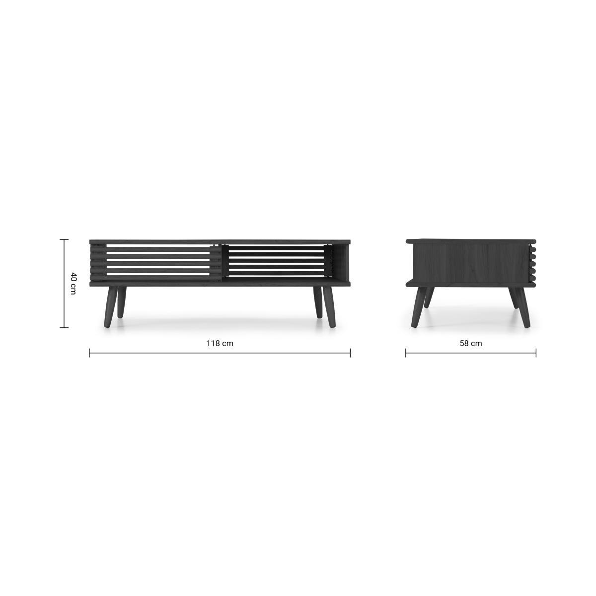 Tulma Storage Coffee Table, Black Wood Effect – image 9