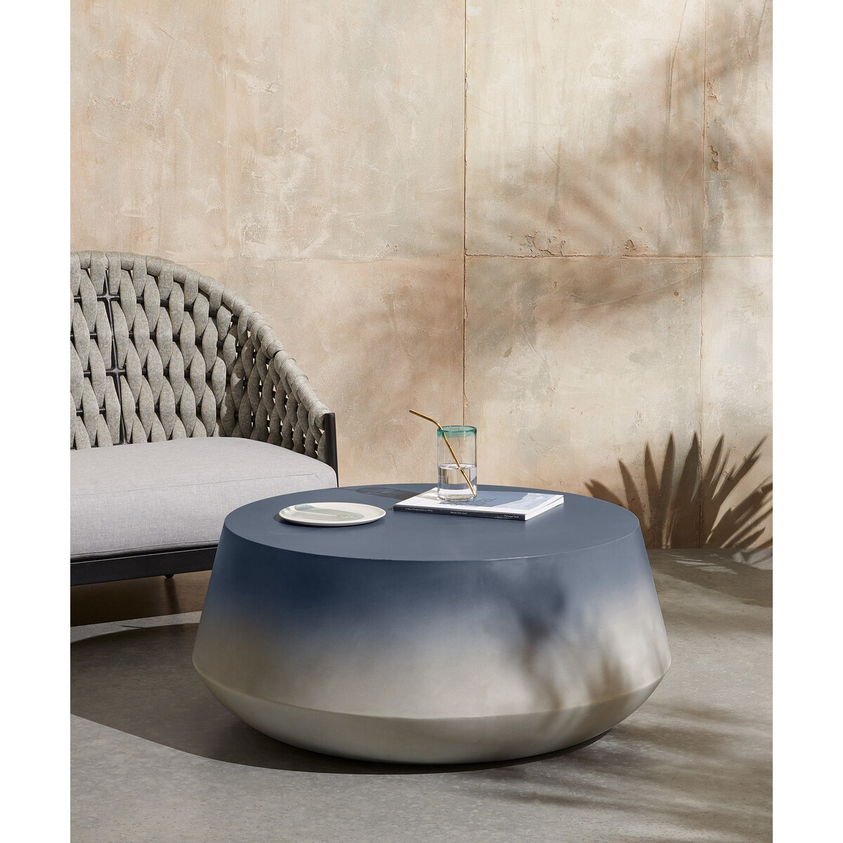 Kugel Garden Coffee Table, Blue Concrete – image 3