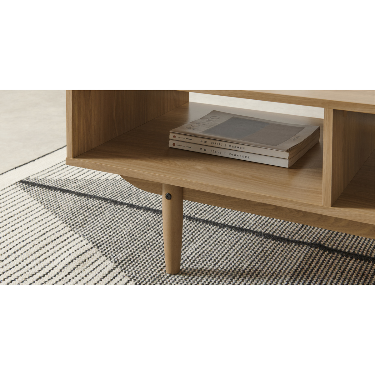 MADE Essentials Asger Storage Coffee Table, Oak Effect – image 5