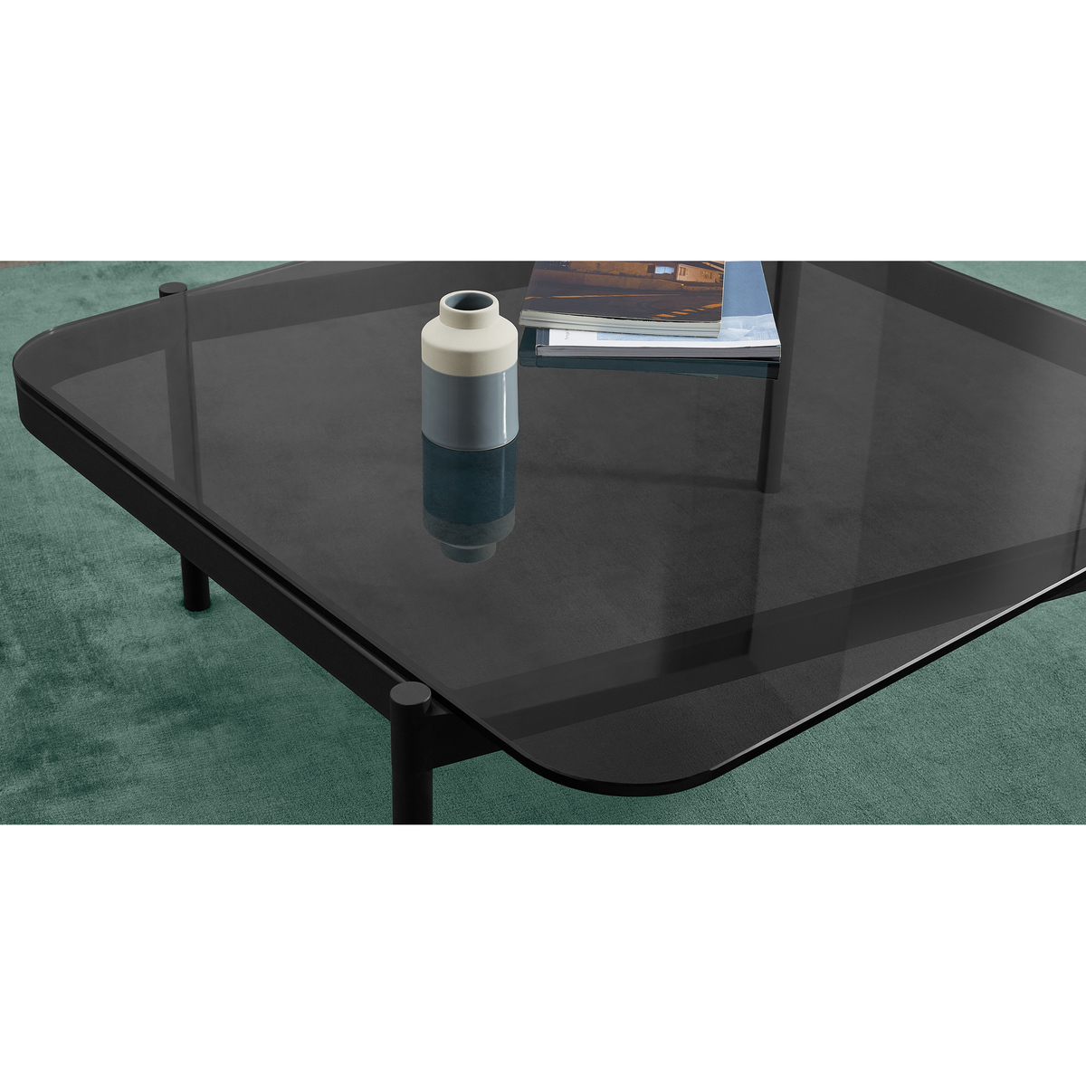 Chotto Coffee Table, Black & Smoked Glass – image 3