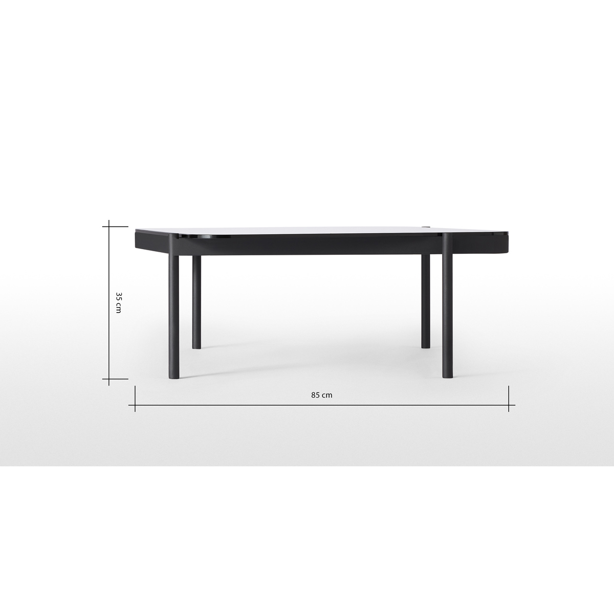 Chotto Coffee Table, Black & Smoked Glass – image 6