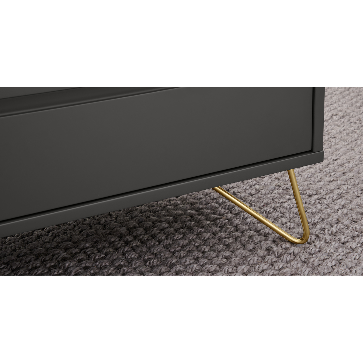 Elona Coffee Table, Charcoal and Brass – image 4