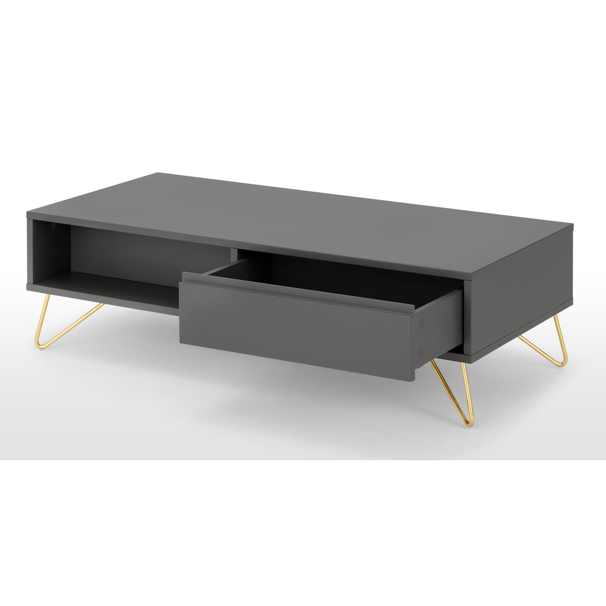 Elona Coffee Table, Charcoal and Brass – image 5