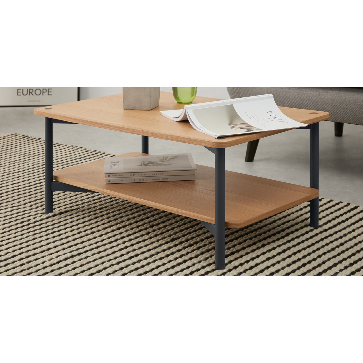 MADE Essentials Benn Coffee Table, Oak and Grey – image 4