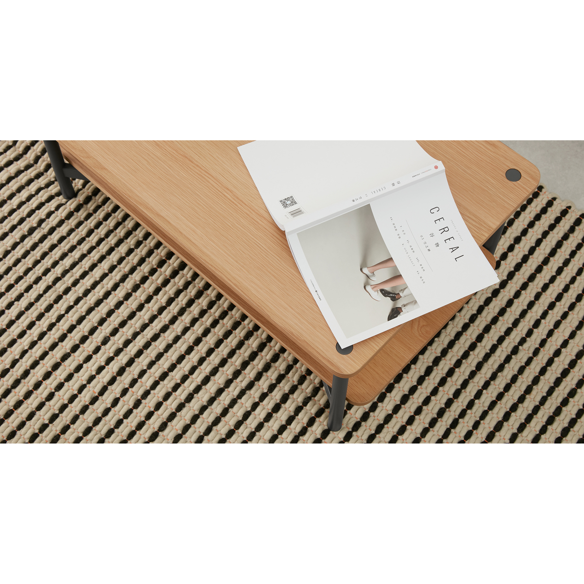 MADE Essentials Benn Coffee Table, Oak and Grey – image 5