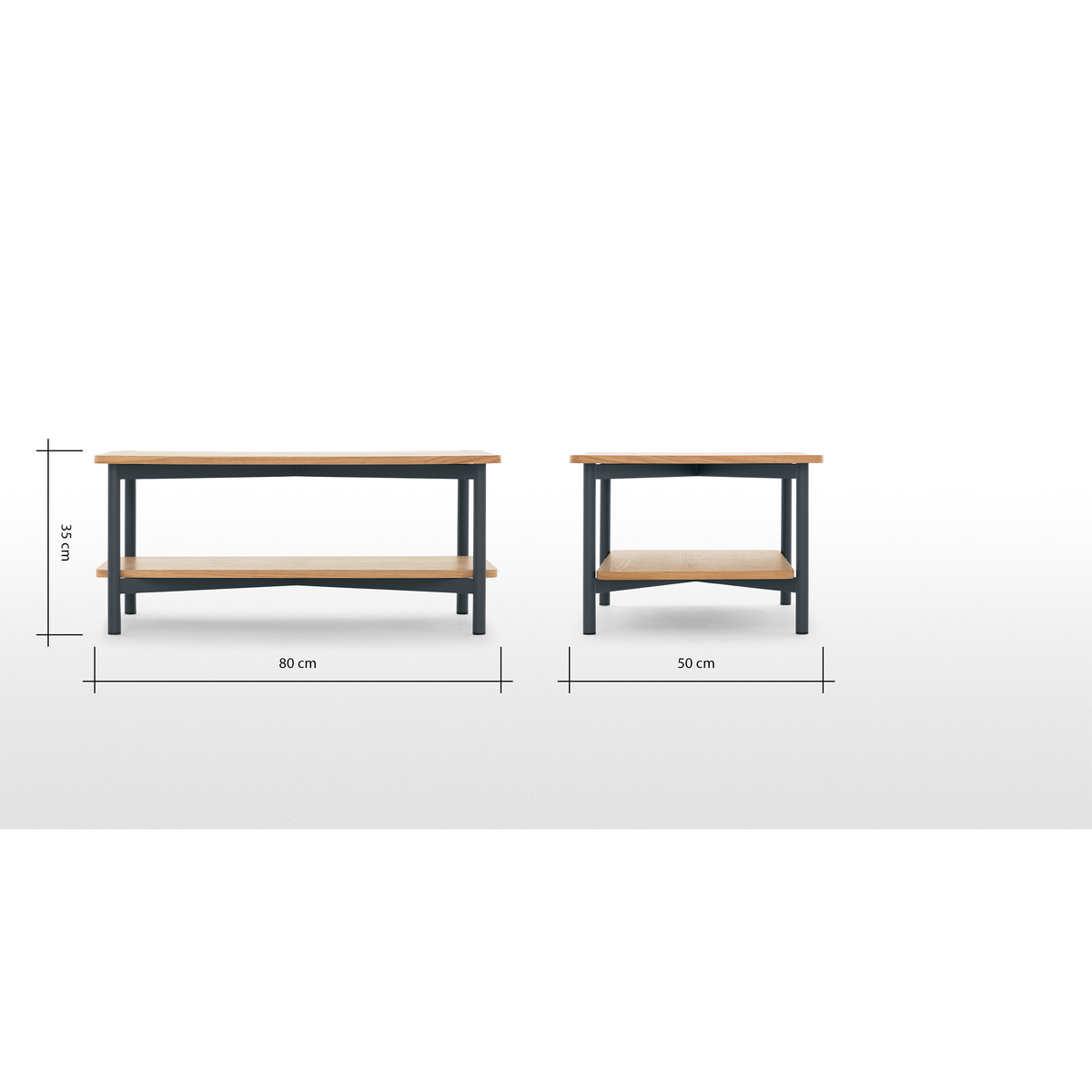 MADE Essentials Benn Coffee Table, Oak and Grey – image 7