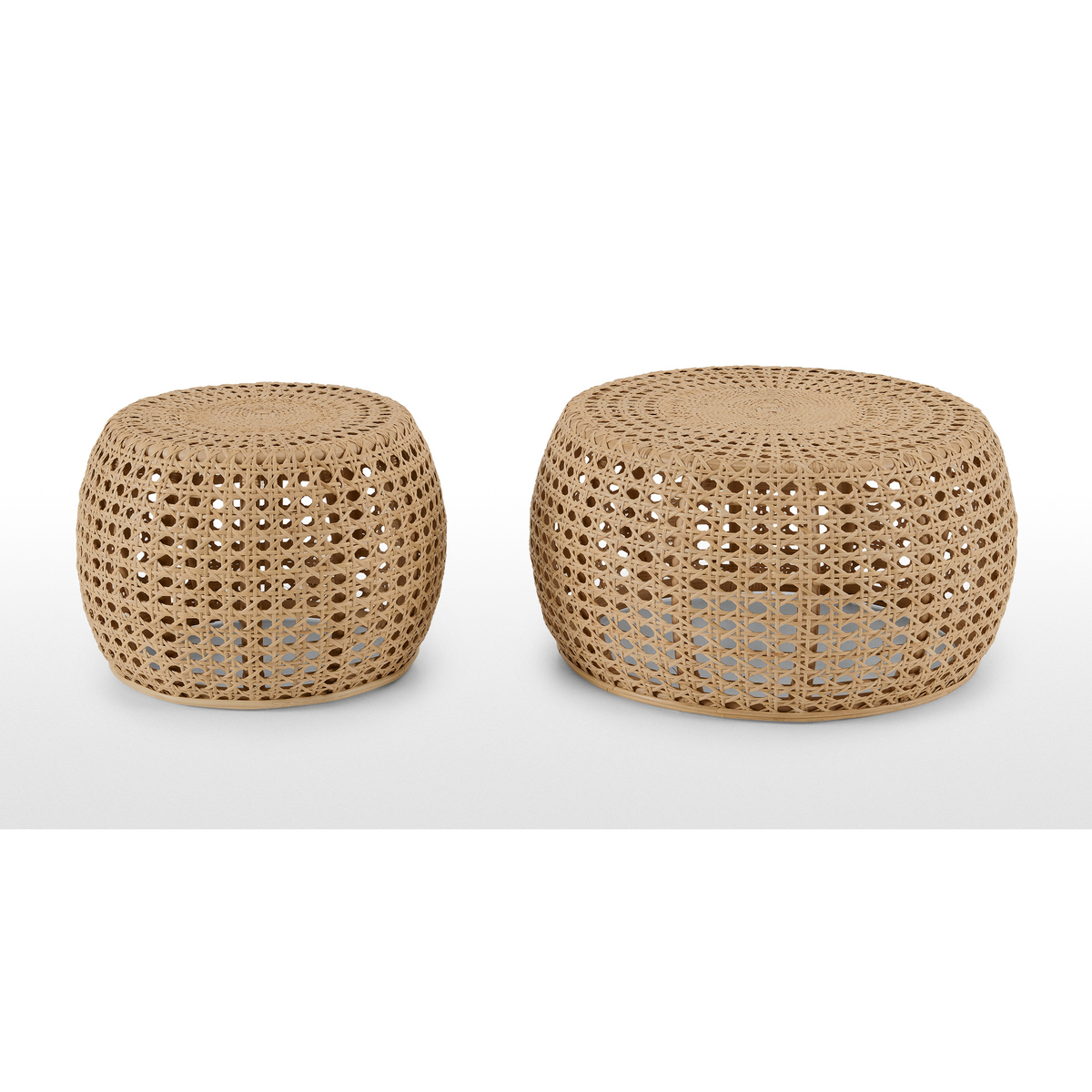 Omaha Nesting Coffee Tables, Natural Rattan – image 5