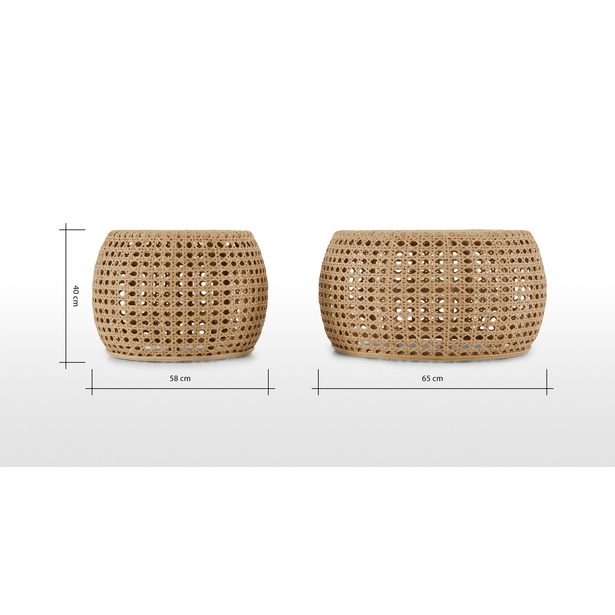 Omaha Nesting Coffee Tables, Natural Rattan – image 8