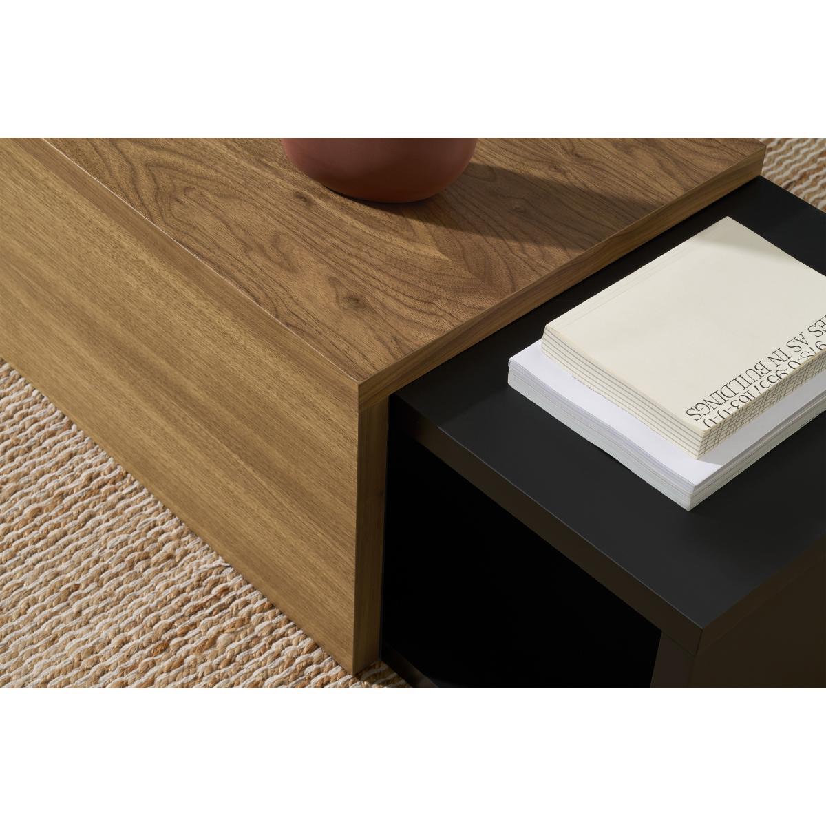Hault Nesting Coffee Table, Walnut & Black – image 5