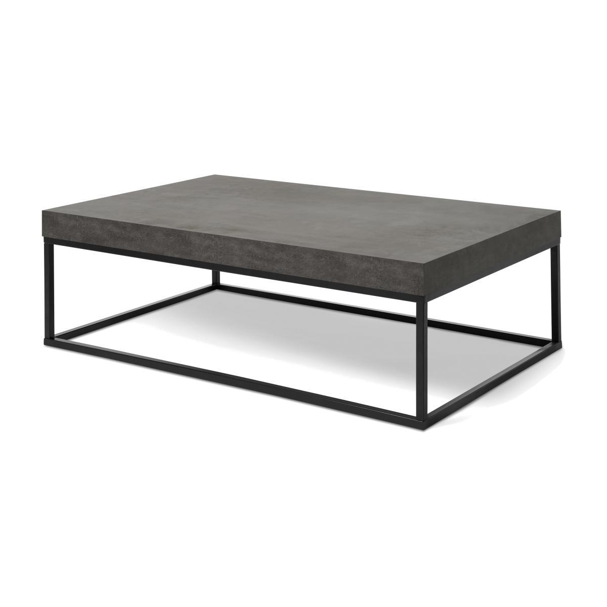 Odom Coffee Table, Concrete Effect & Black Steel – image 1