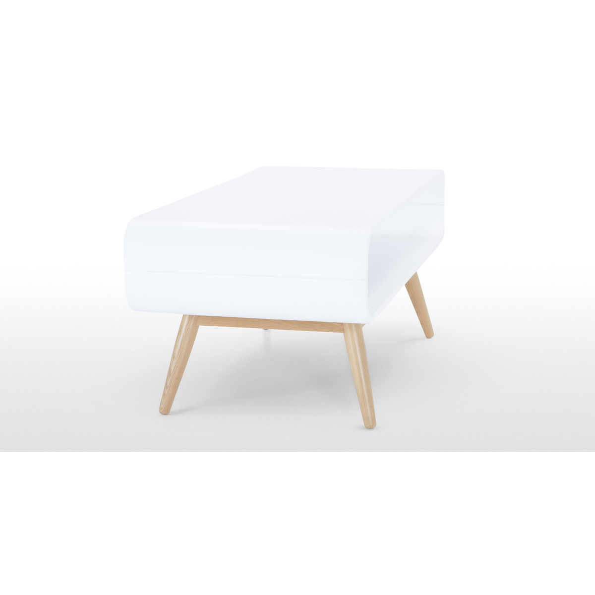 Esme Compact Coffee Table, White and Ash – image 5