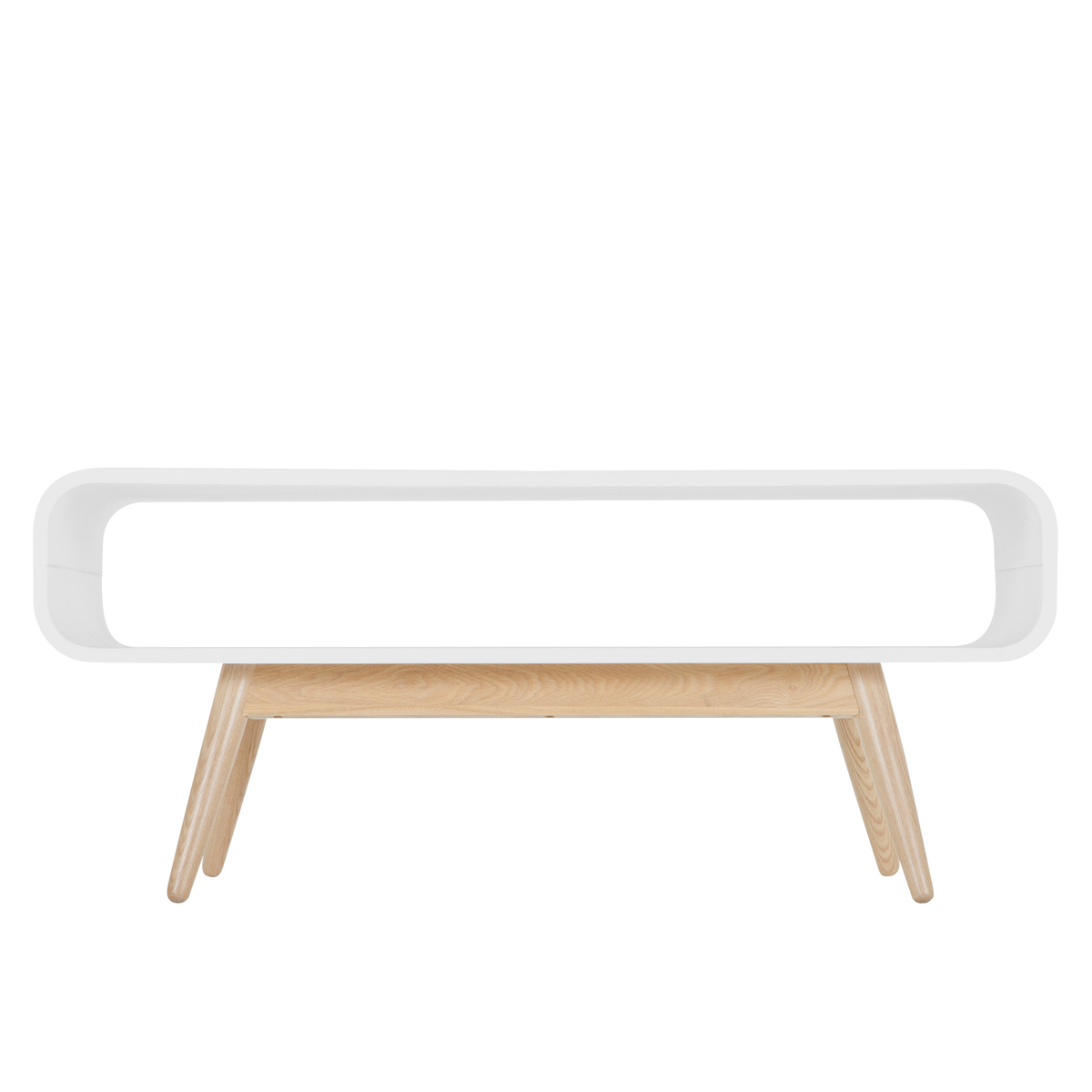 Esme Compact Coffee Table, White and Ash – image 8