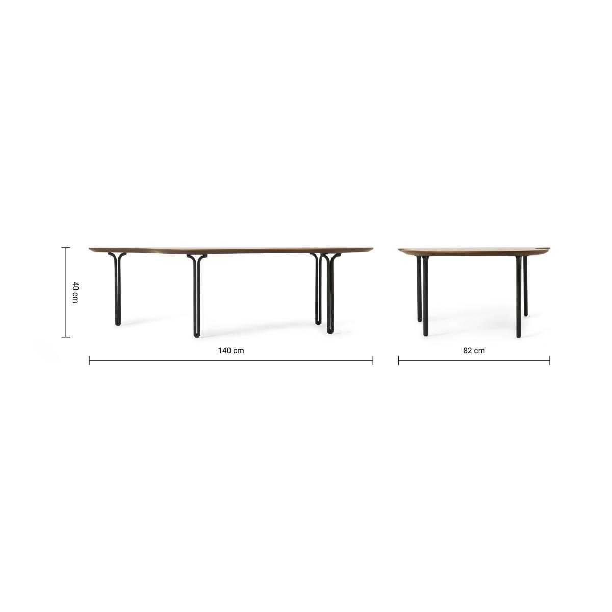 Zaragoza Organic Coffee Table, Walnut – image 9