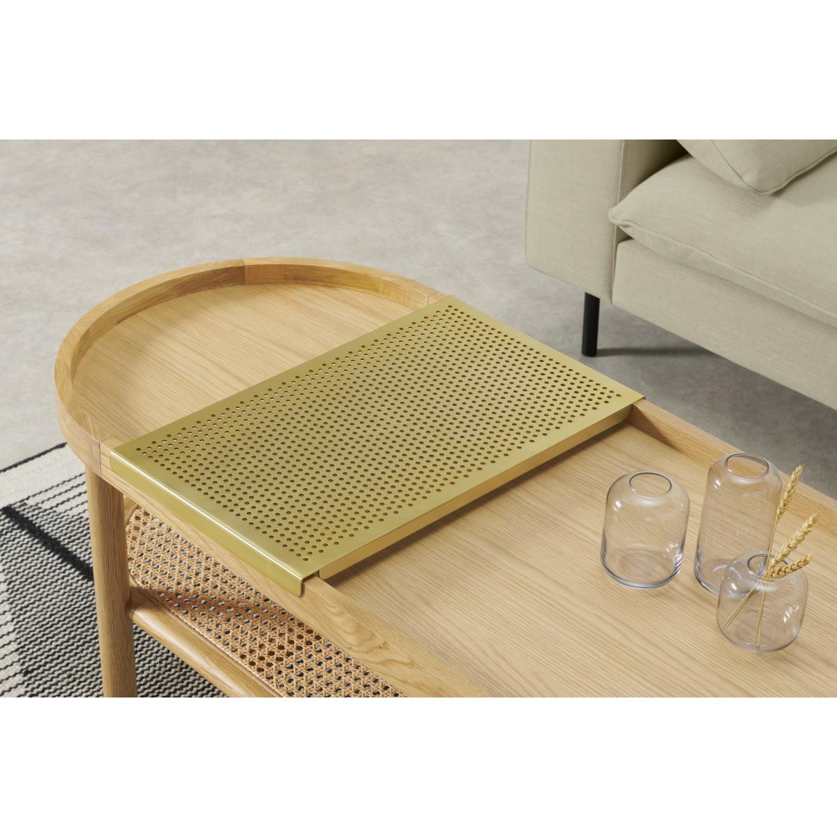 Ankhara Coffee Table, Natural Oak & Rattan – image 5