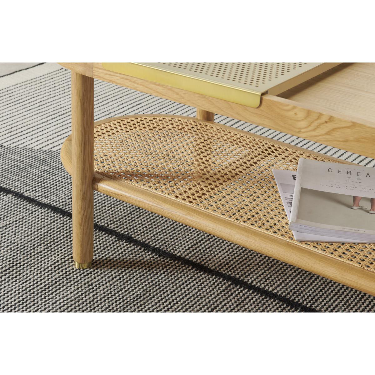 Ankhara Coffee Table, Natural Oak & Rattan – image 7