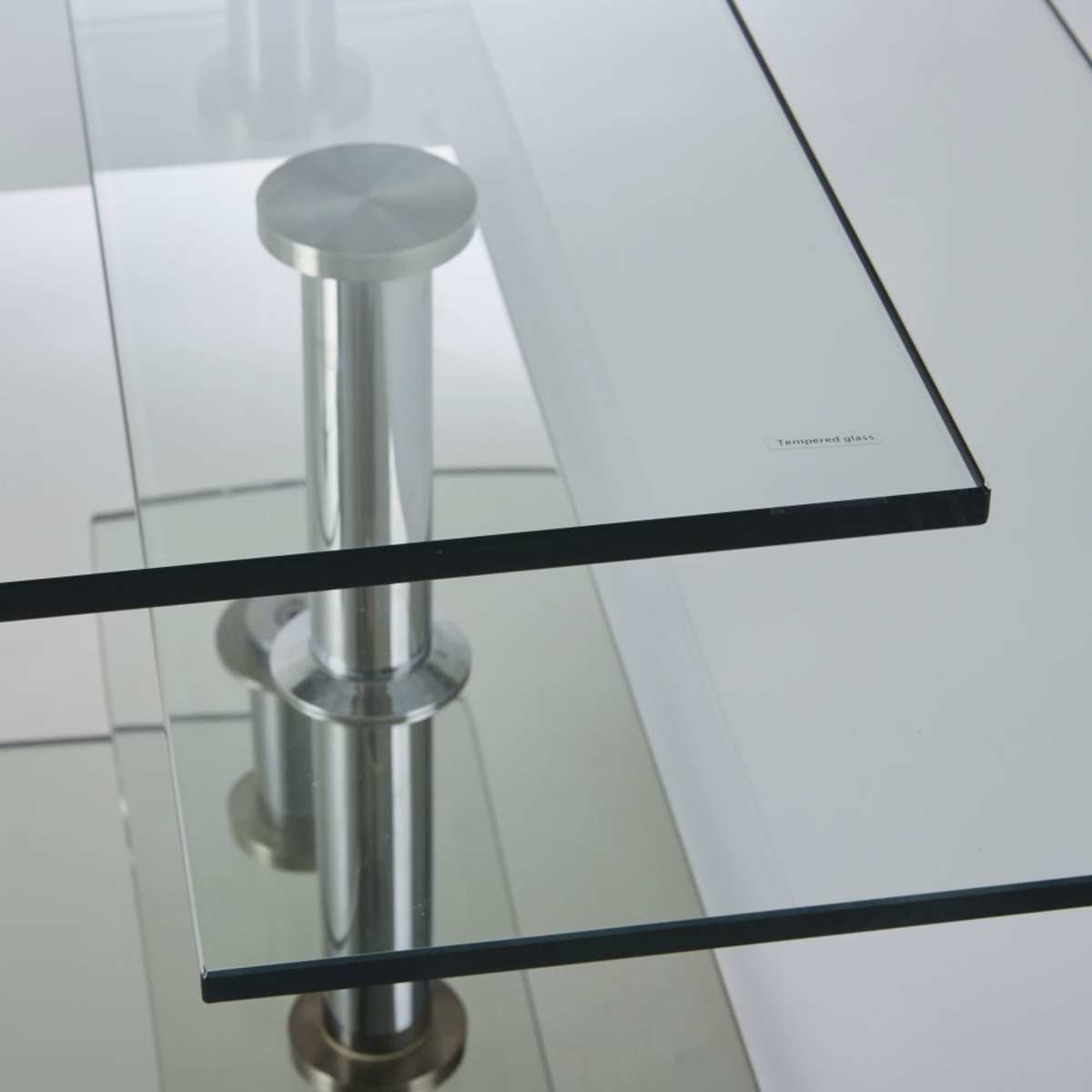 Steel and Glass Coffee Table with 4 Surfaces Fudji – image 5