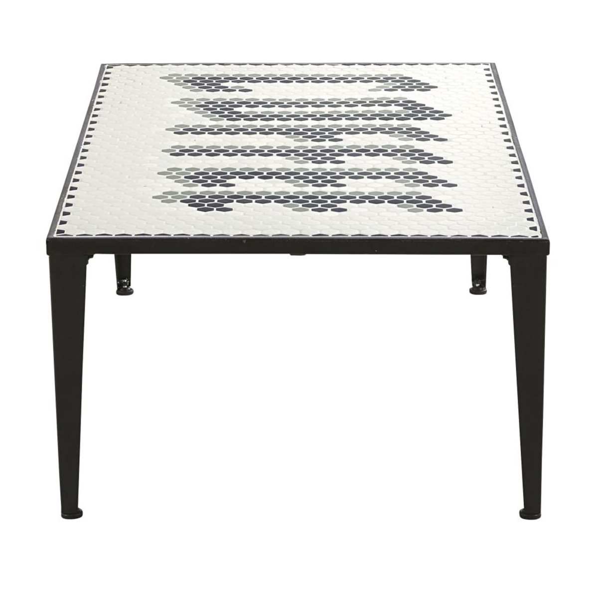 Black and White Ceramic and Metal Coffee Table Coffee – image 2