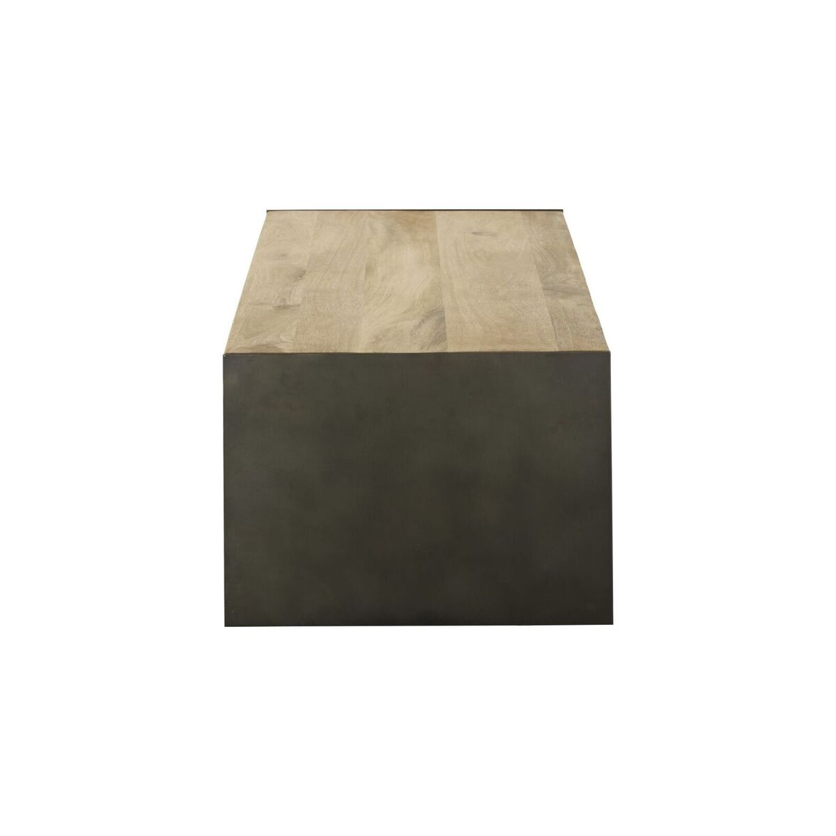Coffee table in solid mango wood and metal – image 2