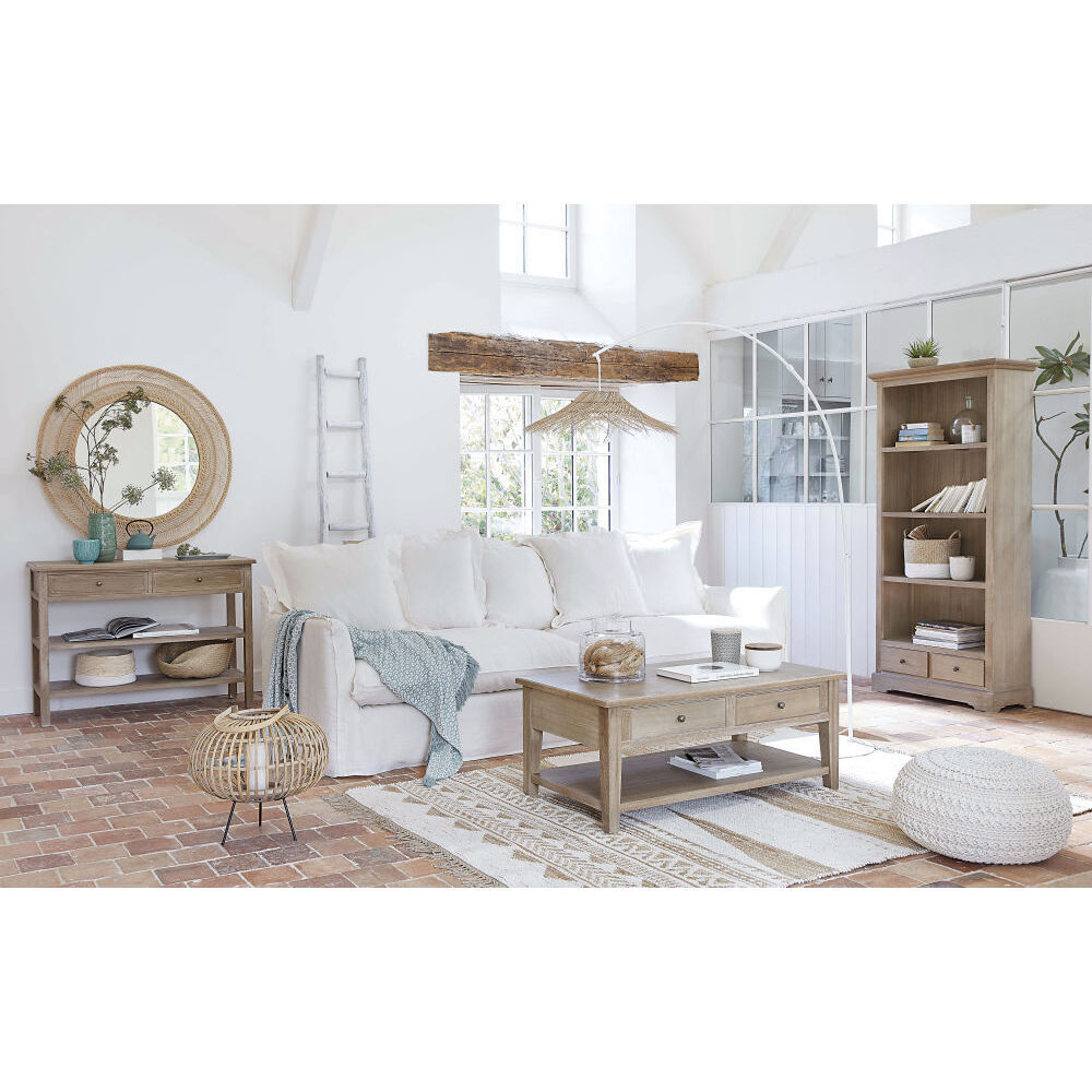 Grey Paulownia Wood Coffee Table – image 2