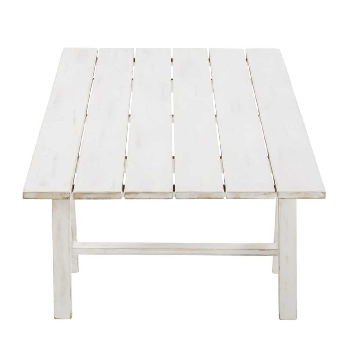 White Solid Acacia Garden Coffee Table Lisboa – image 3