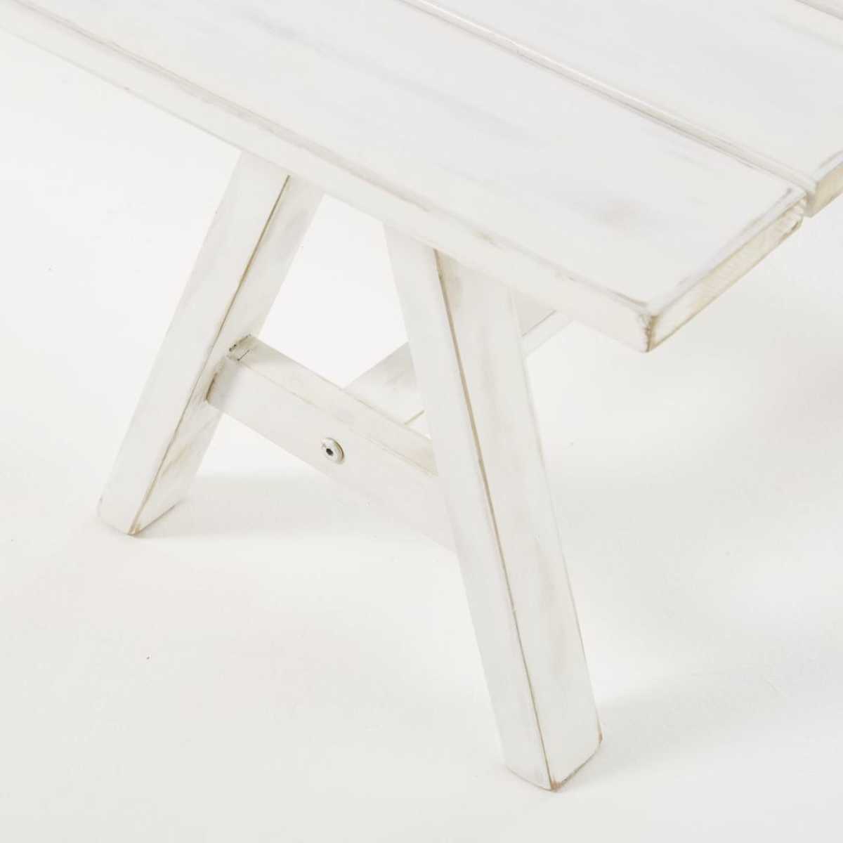 White Solid Acacia Garden Coffee Table Lisboa – image 4